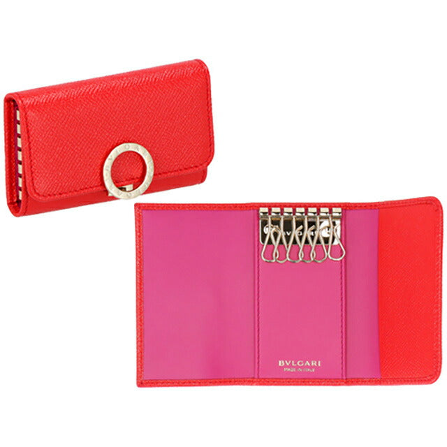 ブルガリ キーケース レディース ブランド BVLGARI レザー 288156 レッド 288156-SSCOR
