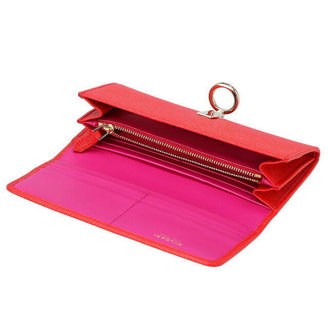 ブルガリ 長財布 レディース ブランド BVLGARI レザー 288180 SSCOR レッド 288180-SSCOR