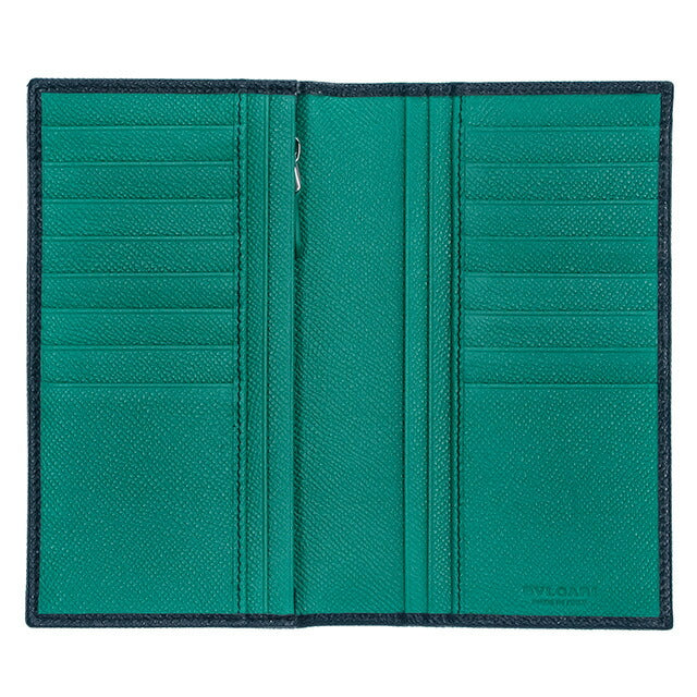 ブルガリ 長財布 メンズ ブランド BVLGARI レザー 288259 ネイビー 288259-BL-ME