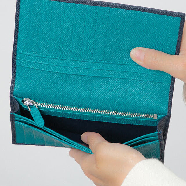 ブルガリ 長財布 メンズ ブランド BVLGARI レザー 288259 ネイビー 288259-BL-ME