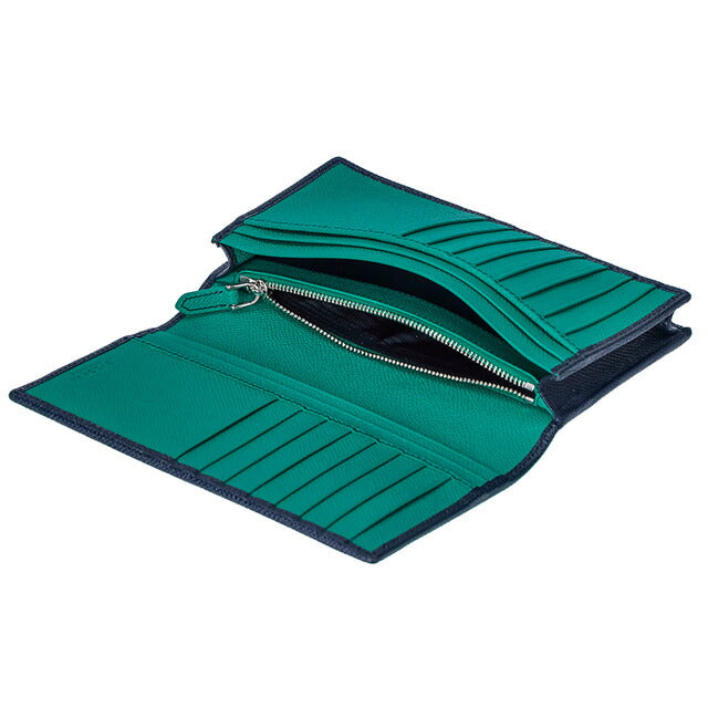 ブルガリ 長財布 メンズ ブランド BVLGARI レザー 288259 ネイビー 288259-BL-ME