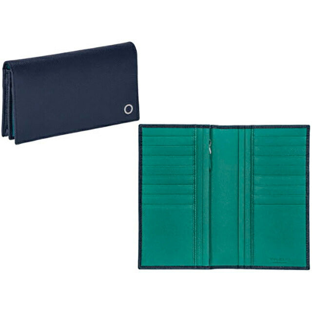 ブルガリ 長財布 メンズ ブランド BVLGARI レザー 288259 ネイビー 288259-BL-ME