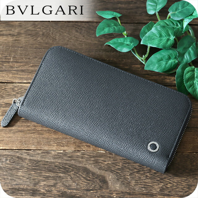 ブルガリ長財布 ブルガリ 長財布 メンズ ブランド BVLGARI 288251 BLK ブラック/ブルー