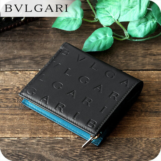 宝格丽双折钱包女式品牌 BVLGARI 291749 黑色/绿色钱包奢华时尚礼物实用