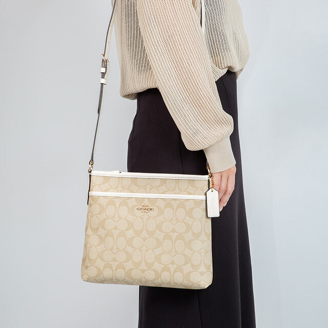 コーチ ショルダーバッグ レディース ブランド COACH シグネチャー 29210 IMDQC 1 ライトベージュ/ホワイト 29210-IMDQC-1