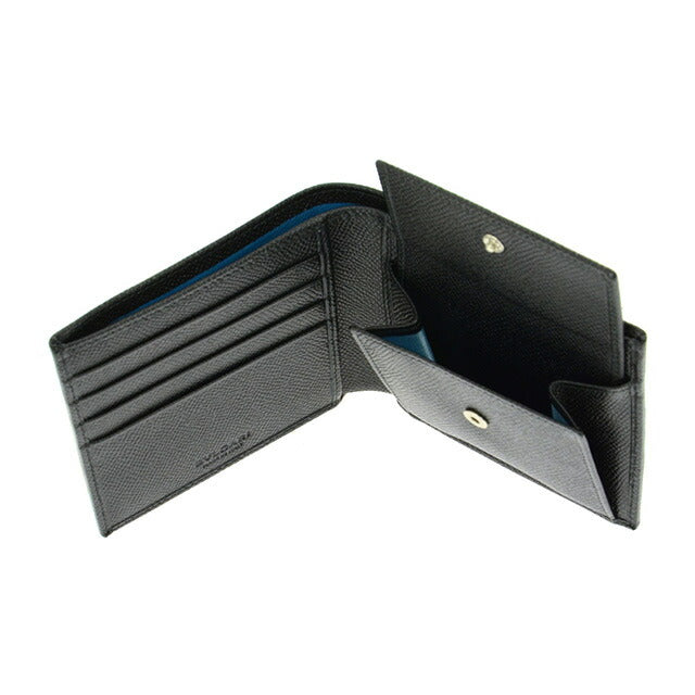 ブルガリ 二つ折り財布 メンズ ブランド BVLGARI 30396GRAIN BLK ブラック 30396GRAIN-BLK