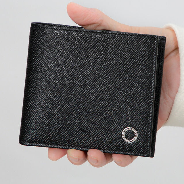 ブルガリ 二つ折り財布 メンズ ブランド BVLGARI 30396GRAIN BLK ブラック 30396GRAIN-BLK