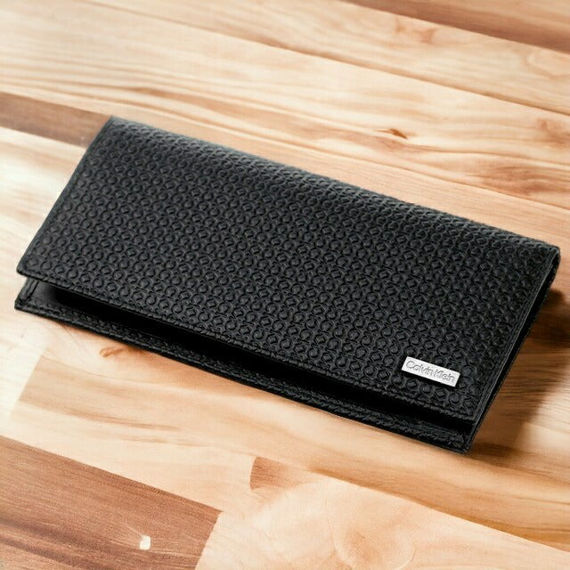 カルバンクライン 財布 メンズ ブランド 長財布 革 レザーウォレット 小銭入れあり Secretary 31CK190001 ブラック 31CK190001