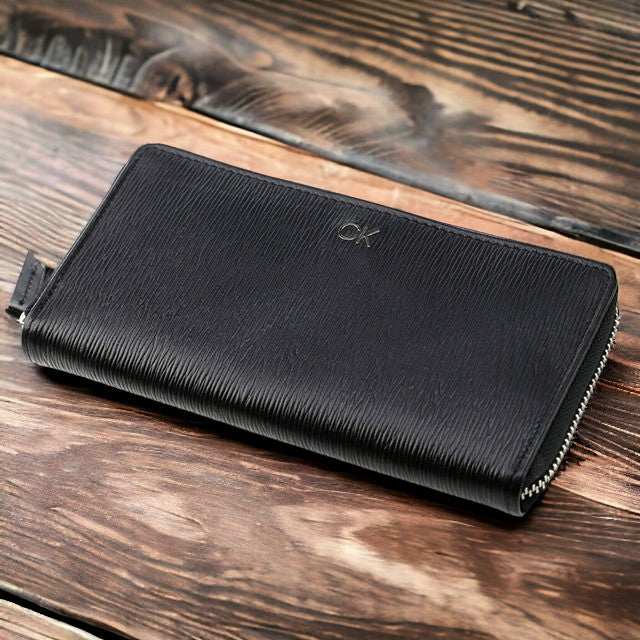 カルバンクライン 財布 メンズ ブランド 長財布 革 レザーウォレット 小銭入れあり Zip Aroiund Wallet 31CK190004 ブラック 31CK190004