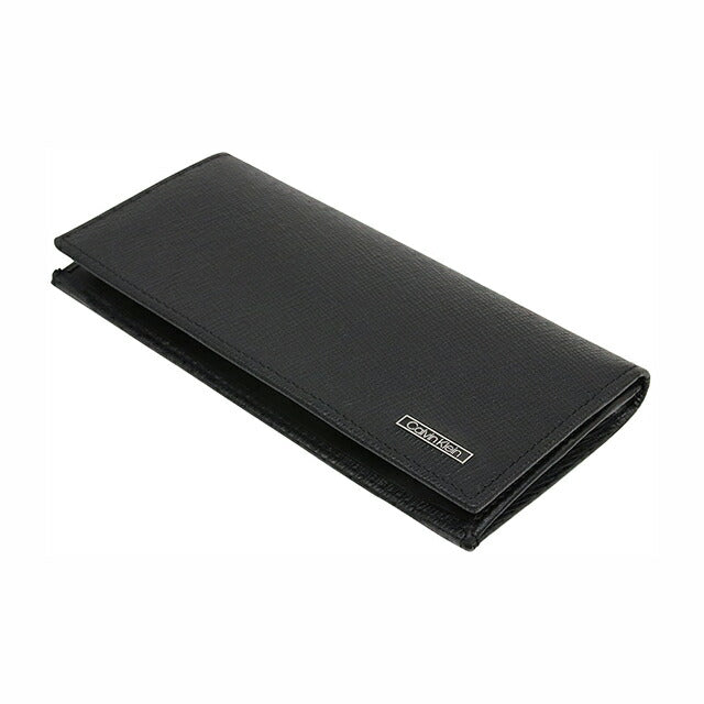 カルバンクライン 長財布 メンズ ブランド Secretar 革 レザーウォレット 小銭入れあり レザー 31CK190005 ブラック 財布 31CK190005