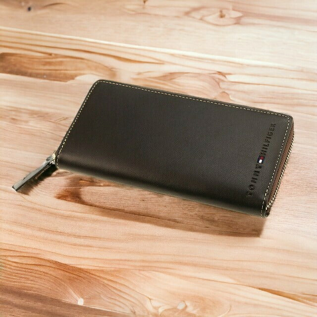 トミー ヒルフィガー 財布 メンズ ブランド 長財布 革 レザーウォレット 小銭入れあり Wellesley 31TL13X015-200 ブラウン 31TL13X015-200