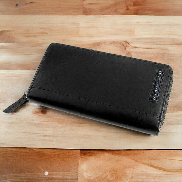 トミー ヒルフィガー 財布 メンズ ブランド 長財布 革 レザーウォレット 小銭入れあり Yen Zip Around 31TL13X025 ブラック 31TL13X025