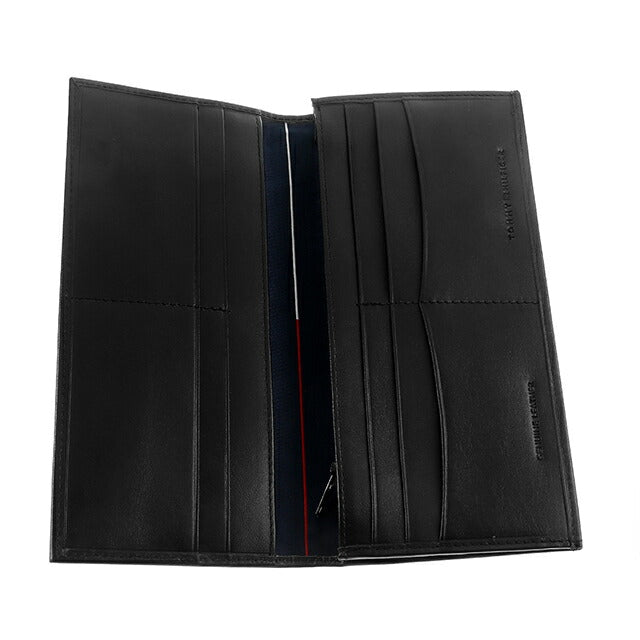 トミー ヒルフィガー 財布 メンズ ブランド 長財布 革 レザーウォレット 小銭入れあり Wellesley 31TL19X006-001 ブラック 31TL19X006-001