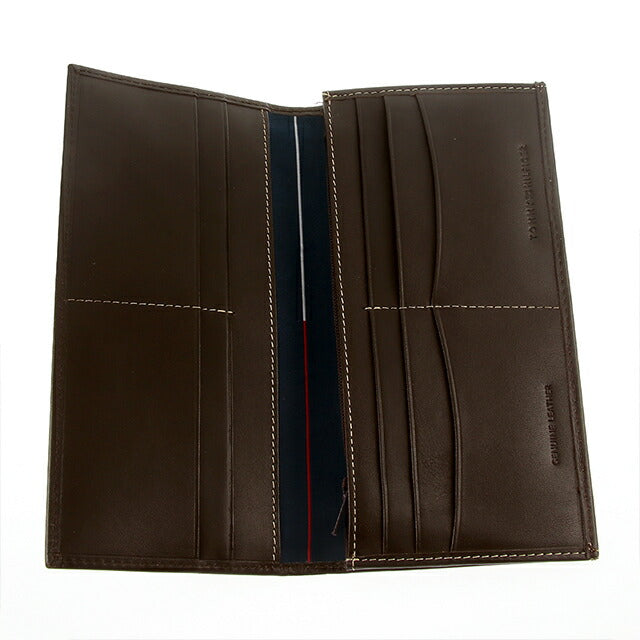 トミー ヒルフィガー 財布 メンズ ブランド 長財布 革 レザーウォレット 小銭入れあり Wellesley 31TL19X006-200 ブラウン 31TL19X006-200