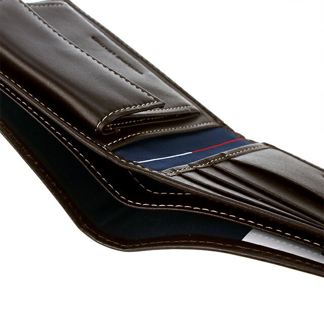 トミー ヒルフィガー 財布 メンズ ブランド 二つ折り財布 革 レザーウォレット 小銭入れあり Wellesley 31TL25X005-200 ブラウン 31TL25X005-200