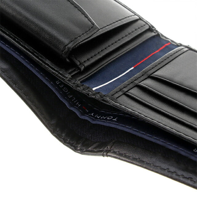 トミー ヒルフィガー 財布 メンズ ブランド 二つ折り財布 革 レザーウォレット 小銭入れあり Cambridge 31TL25X023-001 ブラック 31TL25X023-001