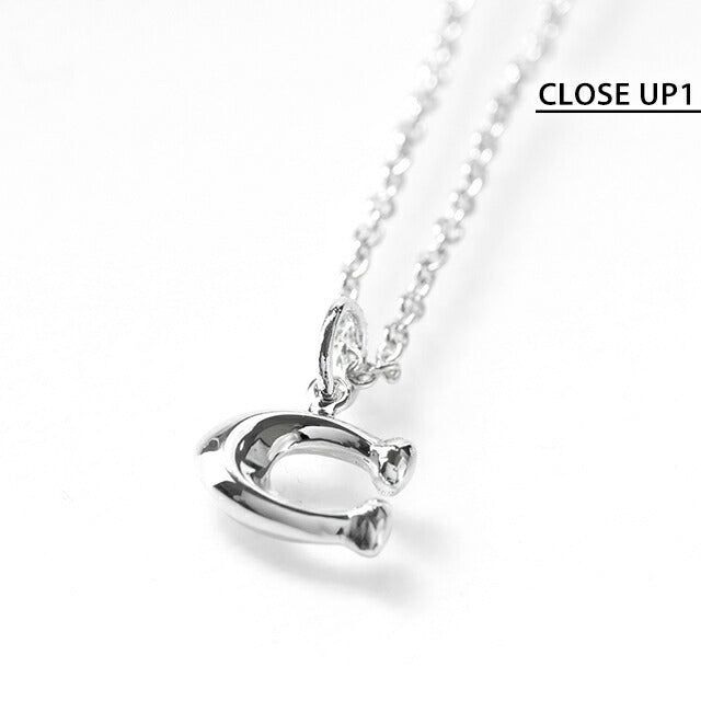 コーチ ネックレス レディース ブランド COACH ペンダント ロゴ 335949 RHO 030 シルバー アクセサリー 335949RHO030