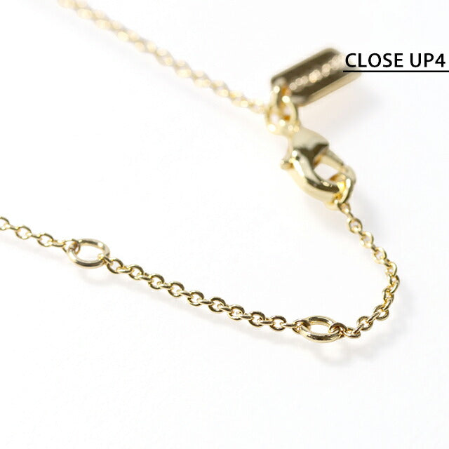 コーチ ネックレス レディース ブランド COACH ペンダント ロゴ 341916 GLD 100 ゴールド ホワイト アクセサリー 341916GLD100