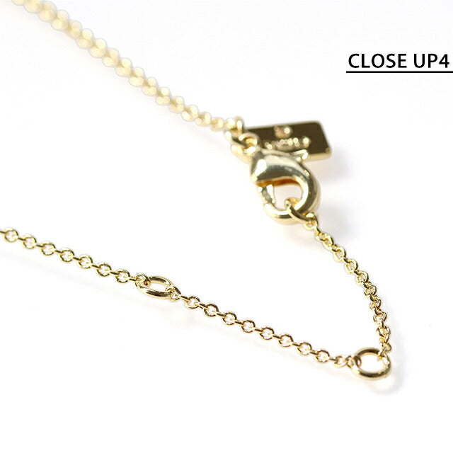 コーチ ネックレス レディース ブランド COACH ペンダント ロゴ 341916 GLD 651 ゴールド ピンク アクセサリー 341916GLD651