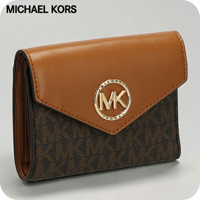 新品 ☆ マイケルコース 折財布 ブラウン MK柄 ☆ マイケルコース MICHAEL KORS 財布 （ブラウン） -靴＆ファッション
