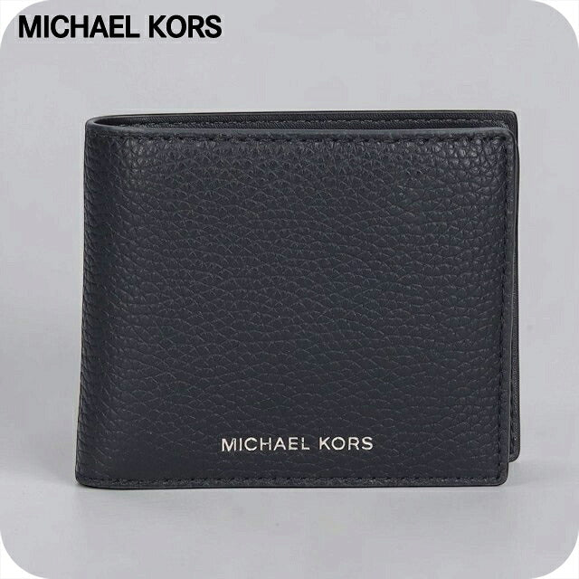 マイケルコース 二つ折り財布 二折財布 コンパクト メンズ ブランド MICHAEL KORS クーパー ロゴ ワンポイント 無地 36T4LCOF3L-BK BLACK 黒 36T4LCOF3L-BK