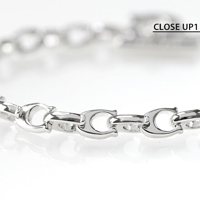 コーチ ブレスレット レディース ブランド COACH ロゴ 376745 RHO 030 シルバー アクセサリー 376745RHO030