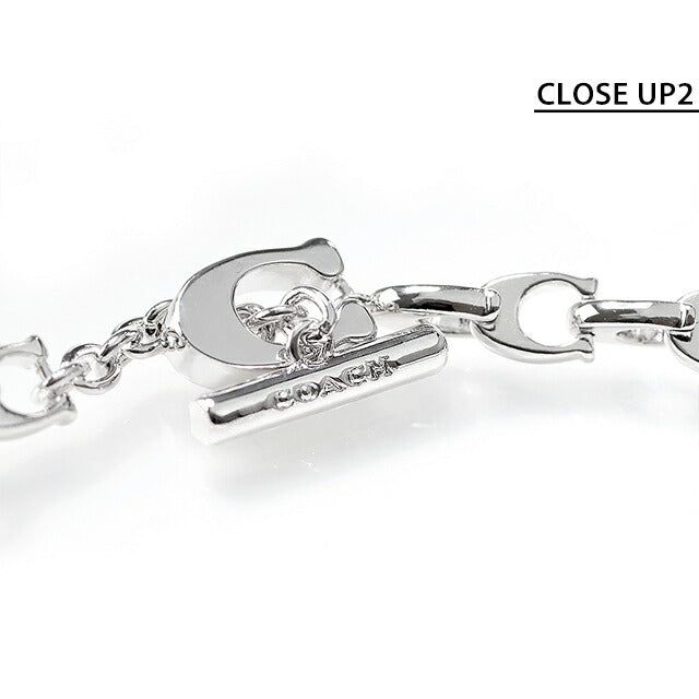 コーチ ブレスレット レディース ブランド COACH ロゴ 376745 RHO 030 シルバー アクセサリー 376745RHO030