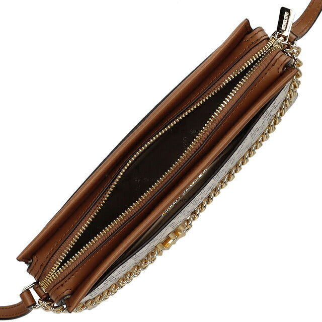 マイケル・コース ショルダーバッグ レディース ブランド MICHAEL KORS MYANMAR 38S4GJ6C3B 099 ホワイト/ブラウン 斜めがけ 高級 おしゃれ プレゼント 女性 実用的 かわいい