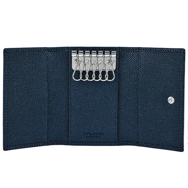 ブルガリ キーケース メンズ ブランド BVLGARI 39318 DSAP ネイビー 39318-DSAP