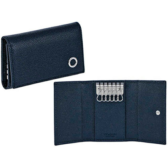 ブルガリ キーケース メンズ ブランド BVLGARI 39318 DSAP ネイビー 39318-DSAP