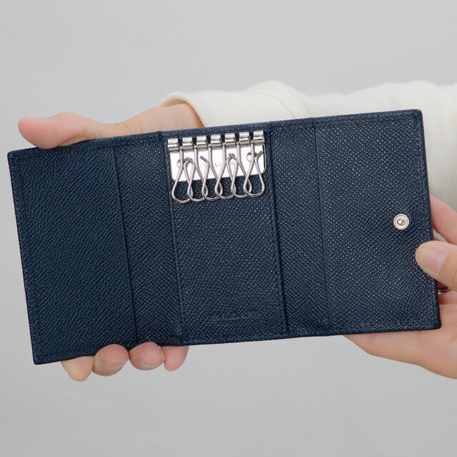 ブルガリ キーケース メンズ ブランド BVLGARI 39318 DSAP ネイビー 39318-DSAP