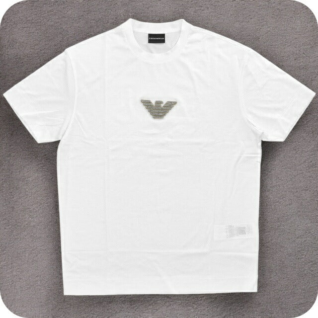 EMPORIO ARMANI エンポリオ アルマーニ Tシャツ M ホワイト エンポリオアルマーニ EMPORIO ARMANI 半袖 Tシャツ トップス