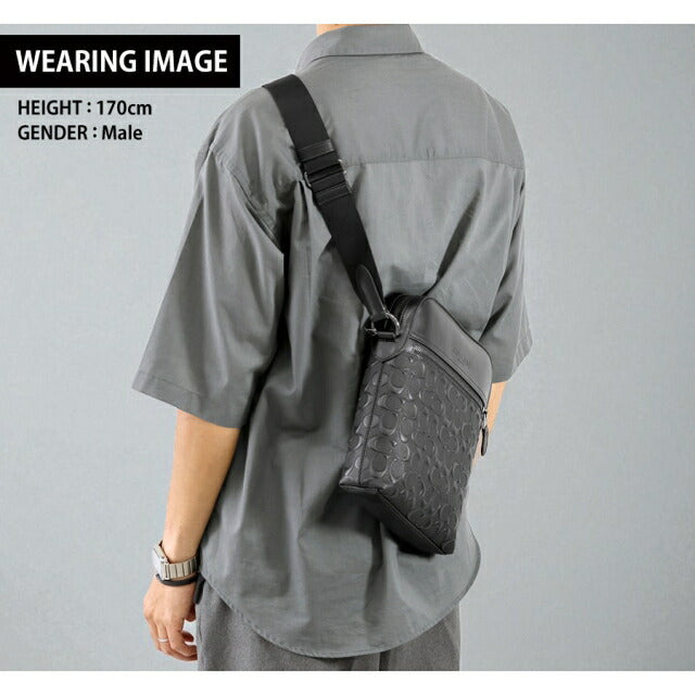 コーチ ショルダーバッグ メンズ ブランド COACH シグネチャー レザー 4009 QB BK 1 ブラック 4009-QB-BK-1