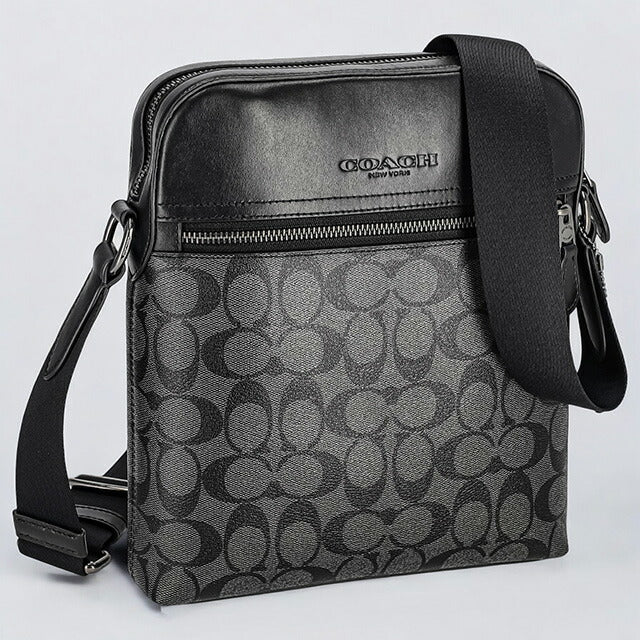 コーチ ショルダーバッグ メンズ ブランド COACH シグネチャー 4010 QBMI5 1 チャコール/ブラック 4010-QBMI5-1