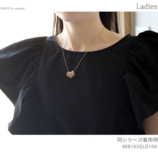 コーチ ネックレス レディース ブランド COACH ペンダント ロゴ リング 3連 408103 GLD 004 ゴールド ブラック ホワイト アクセサリー 408103GLD004