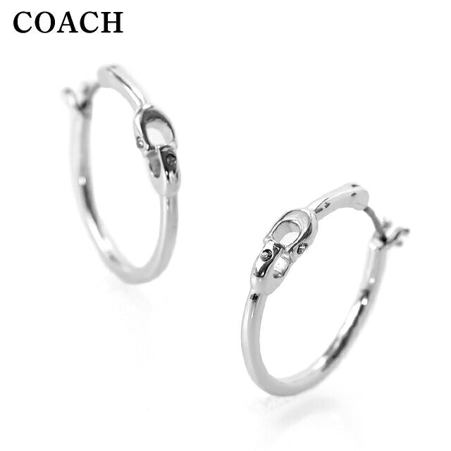 コーチ ピアス レディース ブランド COACH フープ 両耳用 408160 RHO 030 シルバー アクセサリー 408160RHO030