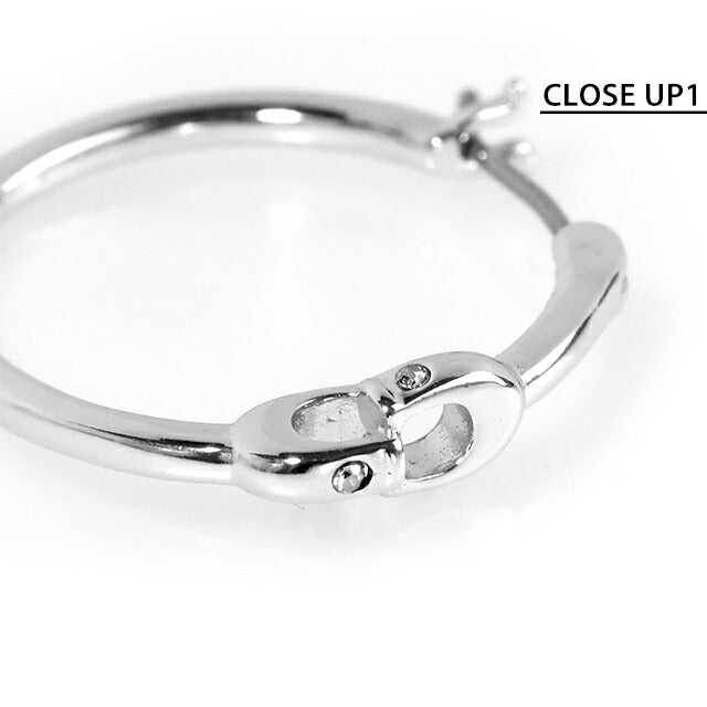 コーチ ピアス レディース ブランド COACH フープ 両耳用 408160 RHO 030 シルバー アクセサリー 408160RHO030