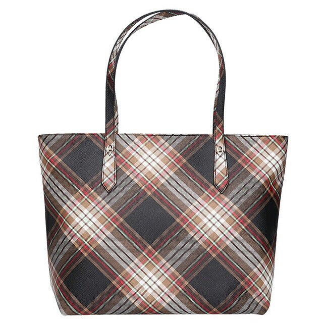 ヴィヴィアン ウエストウッド トートバッグ レディース ブランド Vivienne Westwood ダービー ロゴ 4205007DW D101 TARTAN BROWN BLACK 4205007DW-D101