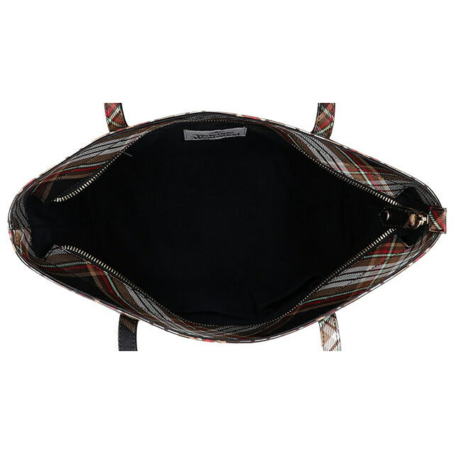 ヴィヴィアン ウエストウッド トートバッグ レディース ブランド Vivienne Westwood ダービー ロゴ 4205007DW D101 TARTAN BROWN BLACK 4205007DW-D101