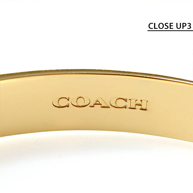 コーチ バングル レディース ブランド COACH ロゴ 422719 GLD 001 ゴールド ブラック アクセサリー 422719GLD001