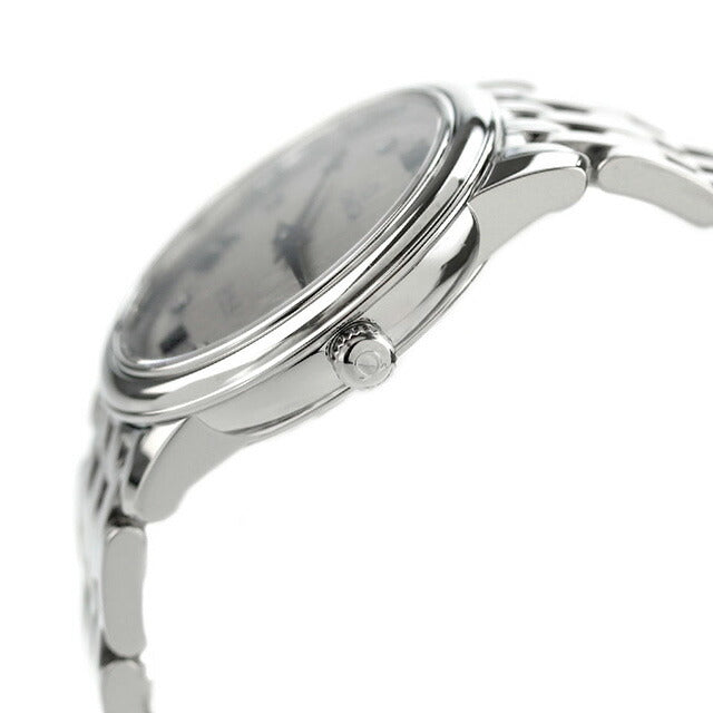 オメガ デ・ヴィル プレステージ 27.4mm クォーツ 電池式 腕時計 ブランド レディース ダイヤモンド OMEGA 424.10.27.60.56.002 アナログ グレー スイス製 424-10-27-60-56-002