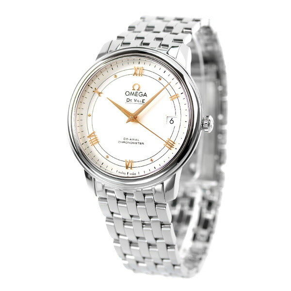 オメガ デビル プレステージ コーアクシャル クロノメーター 36.8mm 自動巻き 機械式 メンズ 腕時計 ブランド 424.10.37.20.02.002 OMEGA 424-10-37-20-02-002