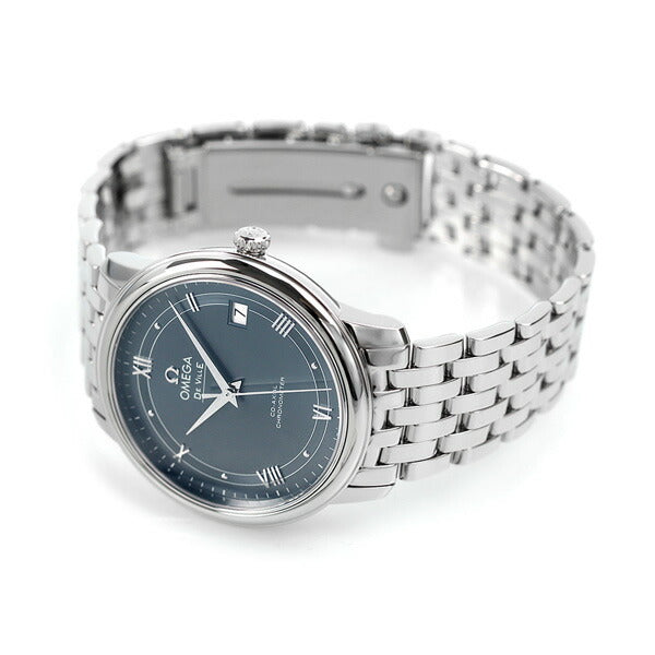 オメガ デビル プレステージ コーアクシャル クロノメーター 36.8mm 自動巻き 機械式 メンズ 腕時計 ブランド 424.10.37.20.03.002 OMEGA ブルー 424-10-37-20-03-002