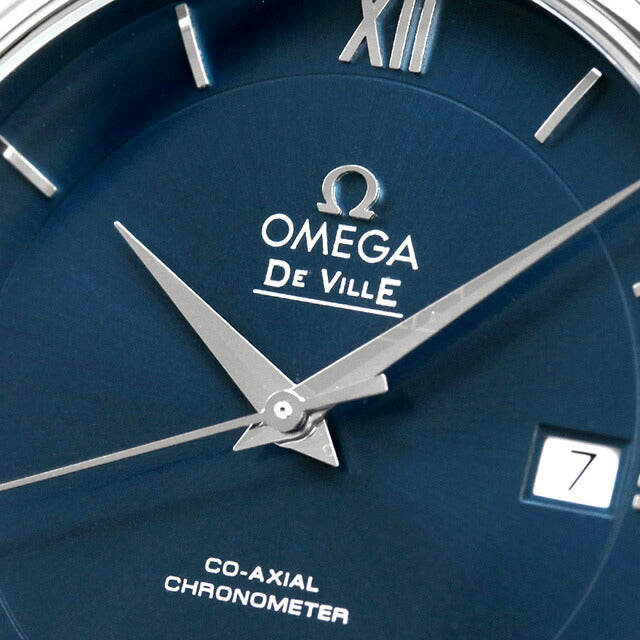 オメガ デビル プレステージ 39.5mm 自動巻き ダークブルー 424.10.40.20.03.001 OMEGA メンズ 腕時計 時計 424-10-40-20-03-001