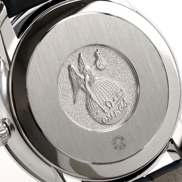 オメガ デビル プレステージ 27mm クオーツ 腕時計 ブランド レディース ダイヤモンド OMEGA 424.13.27.60.56.001 アナログ グレー ネイビー スイス製 424-13-27-60-56-001