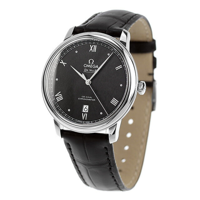 オメガ デビル プレステージ 39.5mm 自動巻き 腕時計 ブランド メンズ OMEGA 424.13.40.20.01.002 アナログ ブラック 黒 スイス製 424-13-40-20-01-002