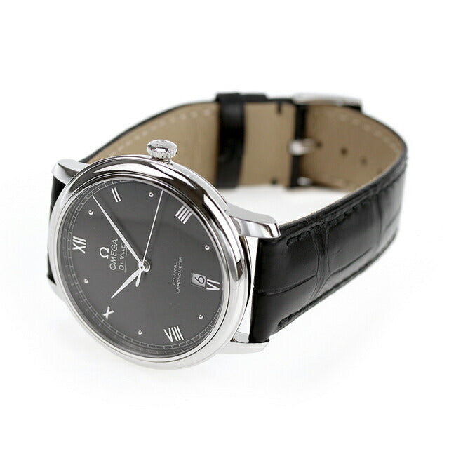 オメガ デビル プレステージ 39.5mm 自動巻き 腕時計 ブランド メンズ OMEGA 424.13.40.20.01.002 アナログ ブラック 黒 スイス製 424-13-40-20-01-002