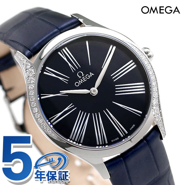 OMEGA オメガ デビル 腕時計 De Ville Trésor 40 mm, ステンレススティール レザーストラップ