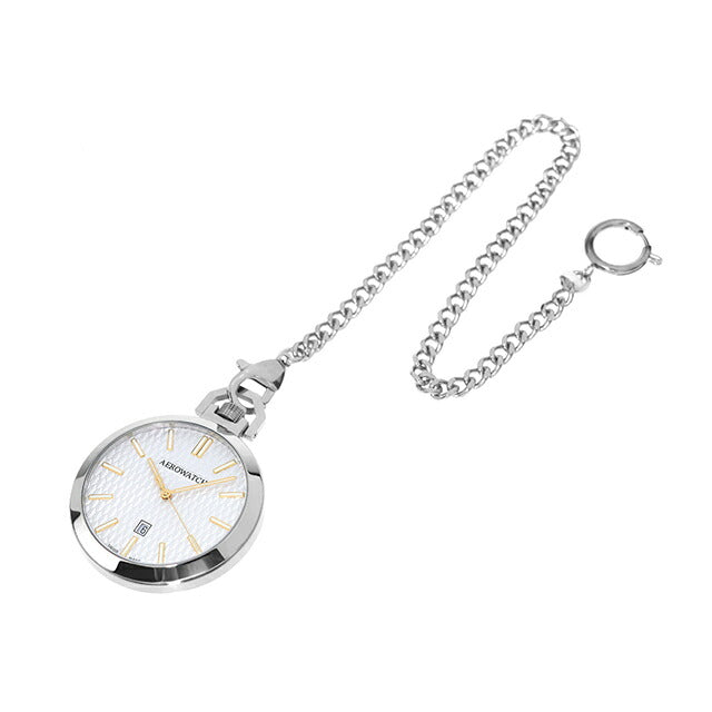 アエロウォッチ クォーツ 電池式 懐中時計 ブランド メンズ レディース AEROWATCH 42829-AA04 アナログ シルバー スイス製 42829-AA04