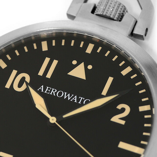 アエロウォッチ クォーツ 電池式 懐中時計 ブランド メンズ レディース AEROWATCH 42829-AA06 アナログ ブラック 黒 スイス製 42829-AA06